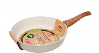 Сковорода литая 28см съемная ручка Ваниль ТМ Традиция