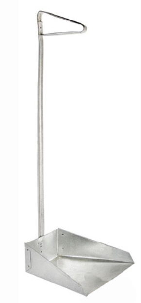 Совок для мусора оцинков. с длинной вертикальной оцинк.ручкой 61см 215х190