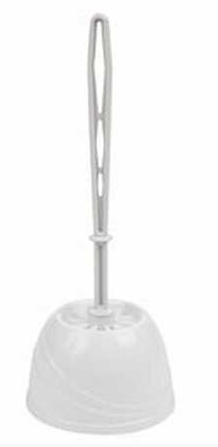 Ерш пластмассовый туалетный с подставкой белый