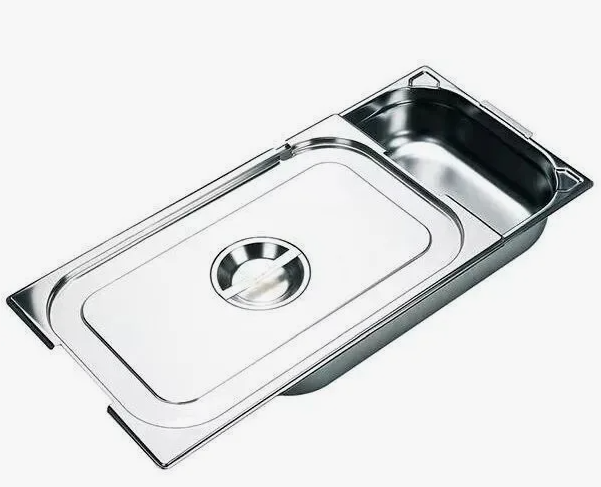 Гастроемкость из нержавеющей стали 530х325х65 мм с крышкой