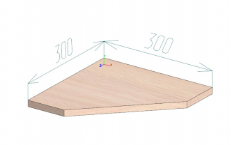 Полка угловая 300х300