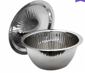 Миска нержавеющая сталь 7л 32см с крышкой