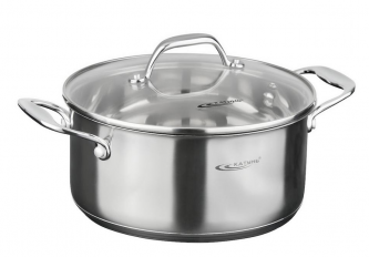 Кастрюля нержавеющая сталь 5,2л  [НИКА] d-24