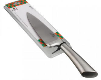 Нож кухонный 15 см Ферра сантоку, нержавеющая сталь,рукоятка сталь