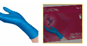 Перчатки латексные Сверхпрочные HR синие L  25 пар (Калибр)