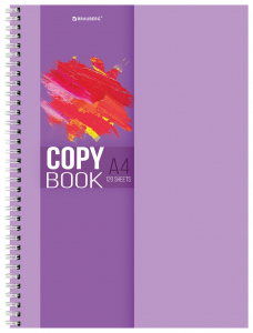 Тетрадь 120 листов А4 гребень клетка обложка картон