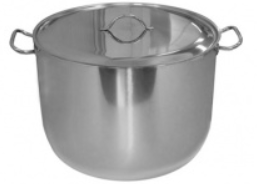 Кастрюля нержавеющая сталь 50л цельнотянутая металлическая крышка ТРС-3 ТМ АМЕТ