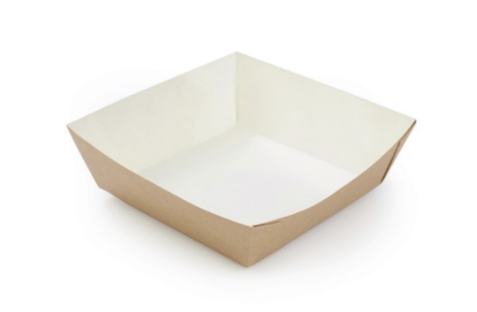 Лоток квадратный крафт картон