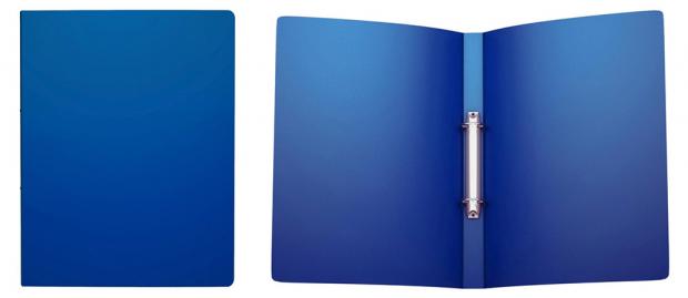 Папка на 2-х кольцах пласт. до 120 листов 0,5мм