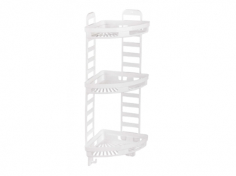 Полка "Трансформер" угловая  М6848 пластик белая