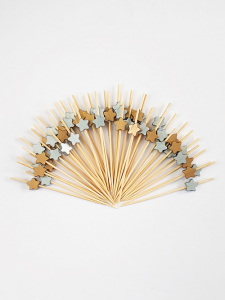 Пика деревянная Звезда 9см 100шт/уп