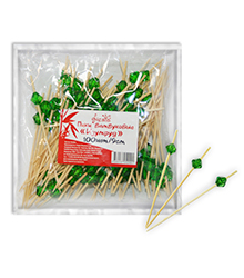 Пика деревянная Изумруд 9см 100шт/уп