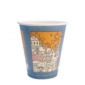 Стакан бумажный однослойный Мегаполис 250мл d80 1/50