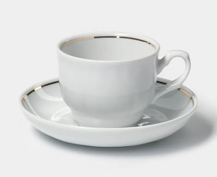 Чайная пара объем 250 мл, фарфор