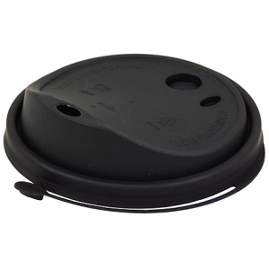 Крышка для бумажного стакана д90мм с закрывающимся питейником черный матовый флип-топ ВЗЛП 1/50/1000