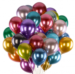 Шары воздушные 30 см, 50 штук, "ХРОМ", ассорти