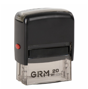 Штамп самонаборный 4-строчный GRM 20 оттиск 38х14 мм