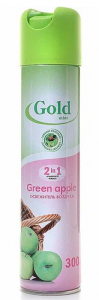 Освежитель воздуха GOLD WIND  300мл Зеленое яблоко 1/12