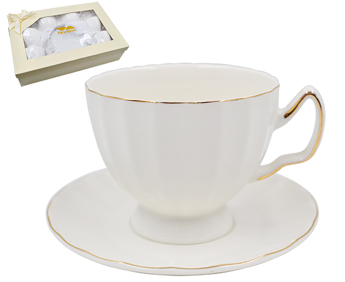 Набор Чайный 12 предметов (6 чашек 250мл + 6 блюдц)