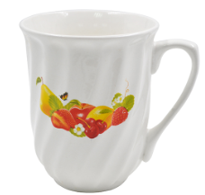 Кружка фарфоровая 225 мл "Фруктовый микс"