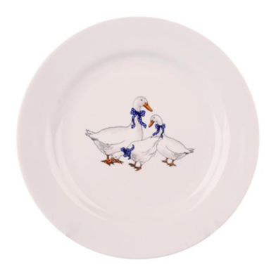 Тарелка мелкая 175мм фарфор с детским рисунком Гуси
