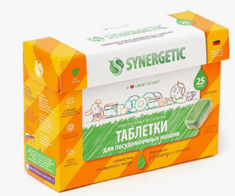 Таблетки для посудомоечной машины Synergetic 25шт биоразлагаемые 550гр