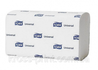 Полотенце бумажное листовое Tork Universal H3 ZZ-сложения 1-слойные 20 пачек по 250 листов