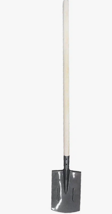 Лопата прямоугольная рельс сталь, с дер. черенком