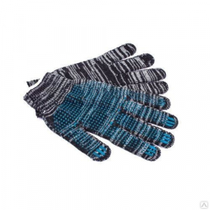 Перчатки х/б с ПВХ 6 нитка графит ПВХ