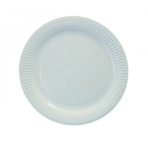 Тарелка одноразовая картонная д230 белая ламинированная 1/100 /600