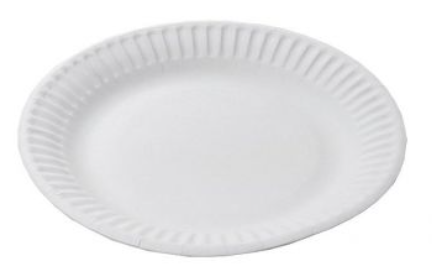 Тарелка одноразовая картонная д170 белая 1/100