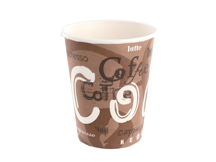 Стакан бумажный однослойный КОФЕ 400мл 1/50/1000