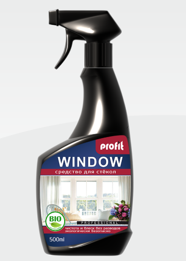 Средство для мытья стекол и зеркал 500мл Profit Window тригер pro-brite