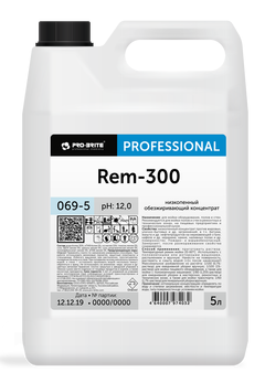 Средство для мытья пола 5л Rem-300 низкопенный обезжиривающий концентрат 5,0л pro-brite