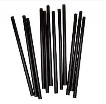Трубочки прямые для мартини черная 125*5мм /400шт