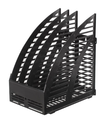 Лоток вертикальный для бумаг STAFF, 245х165х285 мм, 3 отделения, сетчатый, сборный