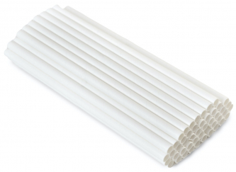 Трубочки бумажные белые прямые 1/250