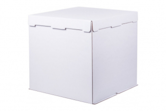 Коробка картонная под торт 30х30х30 1/10 белая