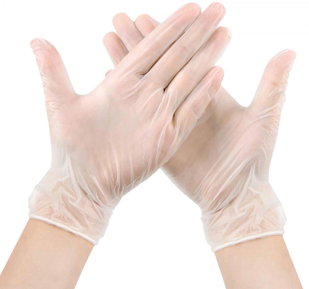 Перчатки виниловые прозрачные М 1\100\10