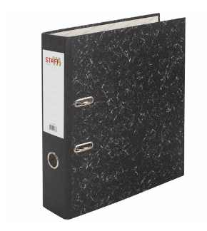 Папка-регистратор STAFF с мраморным покрытием, 70 мм, без уголка