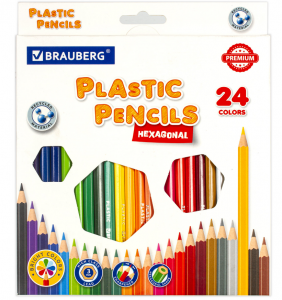 Карандаши цветные BRAUBERG PREMIUM 24 цвета