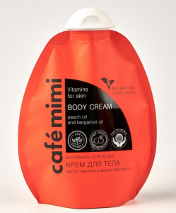 Крем д/тела "Витамины д/кожи" Масло персика и экстракт бергамота, 250 мл дой пак