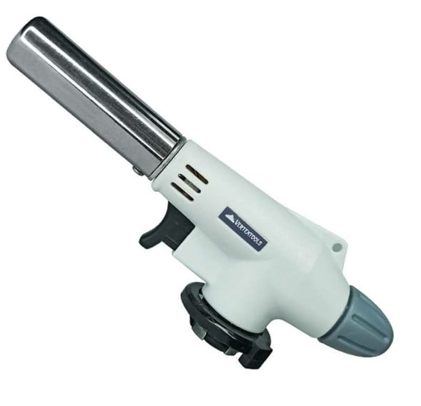 Газовая горелка vertextools "БЕЛАЯ КЕРАМИКА" с пьезорозжигом