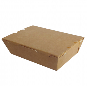 Ланч бокс с крышкой 1000 мл крафт картон 1/270
