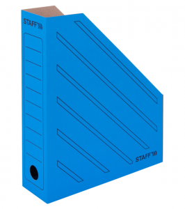 Лоток вертикальный для бумаг (260х320 мм) 75 мм до 700 листов STAFF СИНИЙ