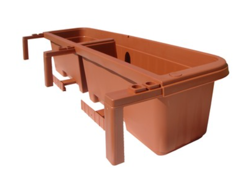 Балконный ящик с крючками RONDINE 80см (терракот) около 18л