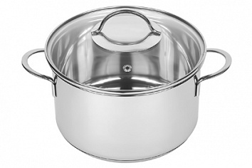 Кастрюля нержавеющая сталь 5,5л ТМ Appetite Pretty 24см