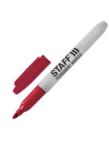 Маркер перманентный 2мм красный