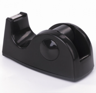 Диспенсер для клейкой ленты настольный, утяжеленный, средний, черный, 11,8х5х5 см