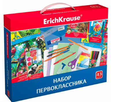 Набор школьных принадлежностей в подарочной коробке ERICH KRAUSE, 43 предмета